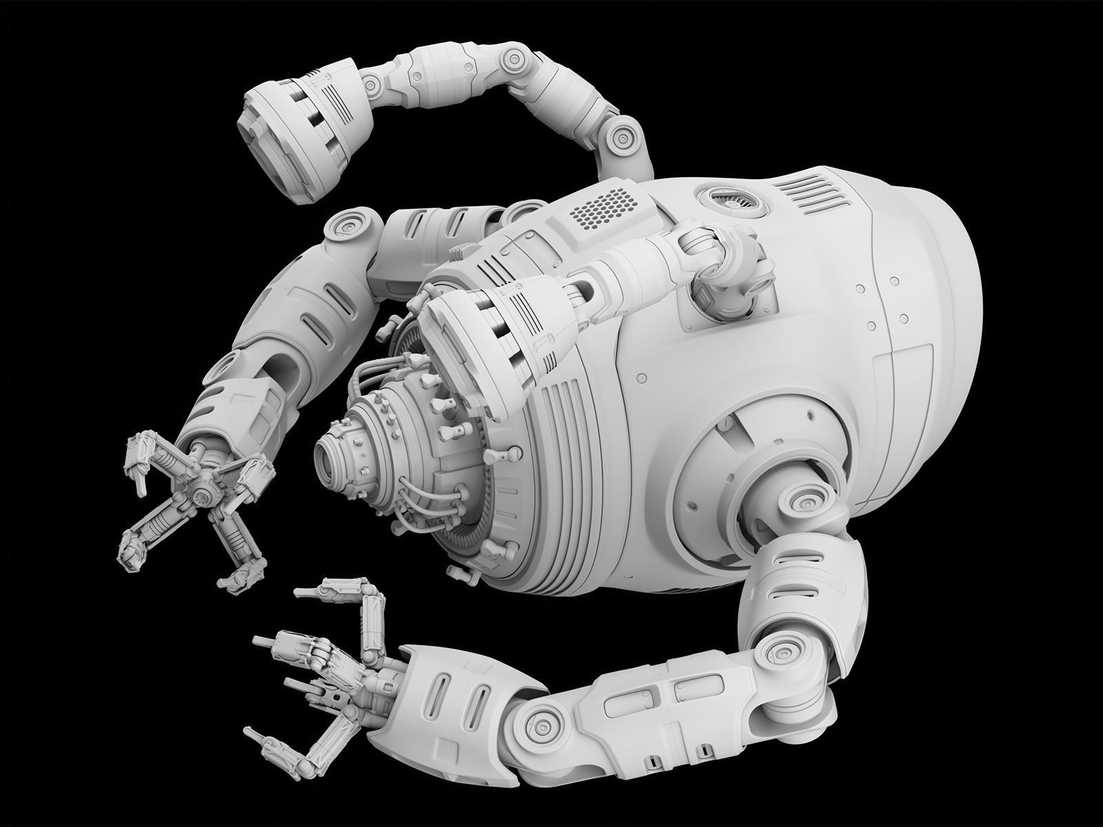 Sci-Fi Drone Advanced 3D model_13