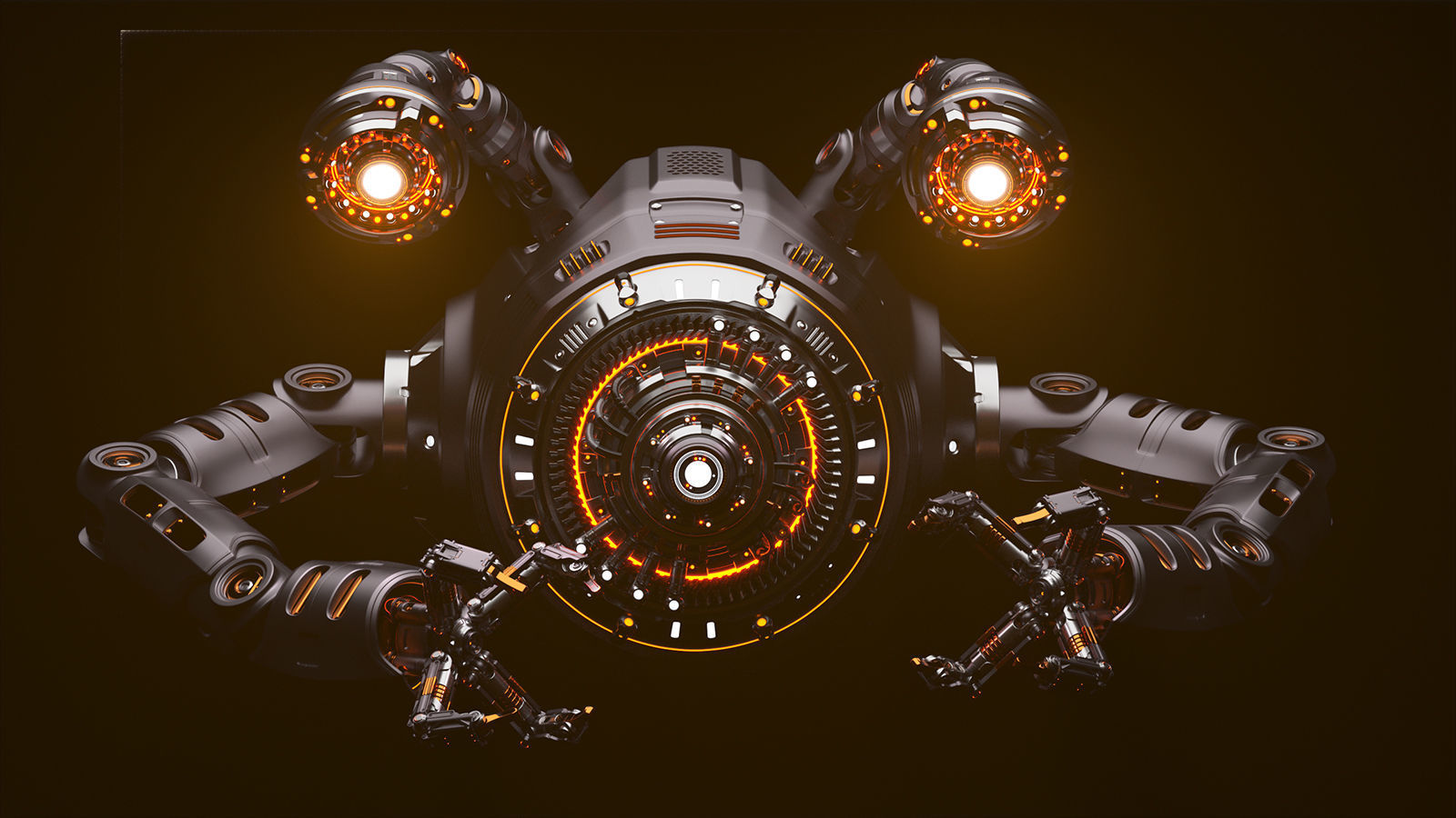 Sci-Fi Drone Advanced 3D model_1