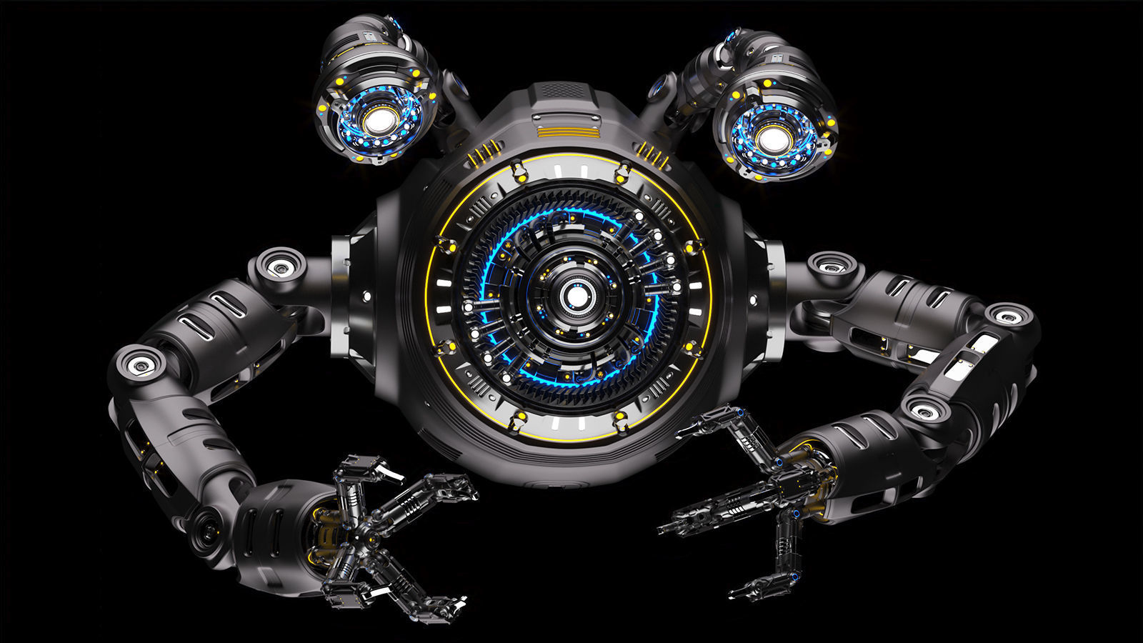 Sci-Fi Drone Advanced 3D model_7