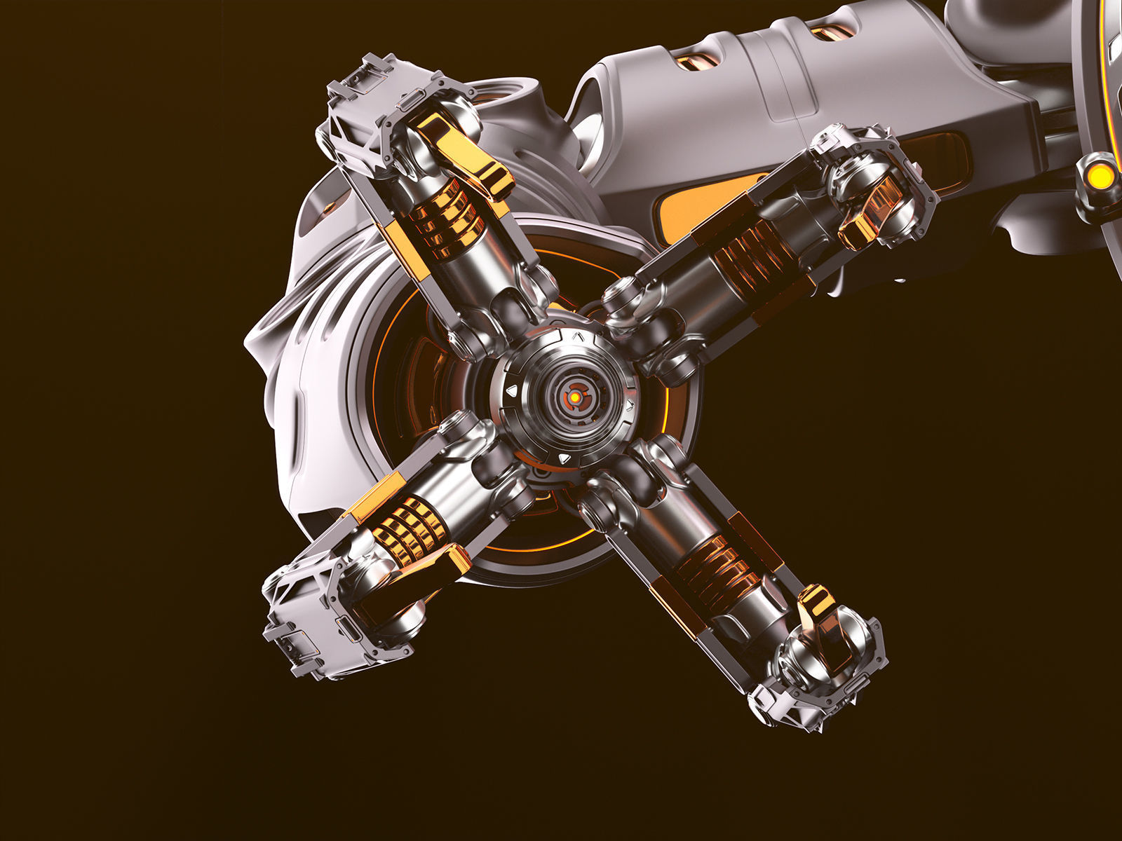 Sci-Fi Drone Advanced 3D model_10