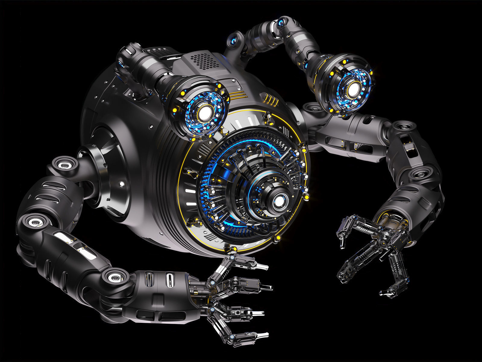 Sci-Fi Drone Advanced 3D model_5