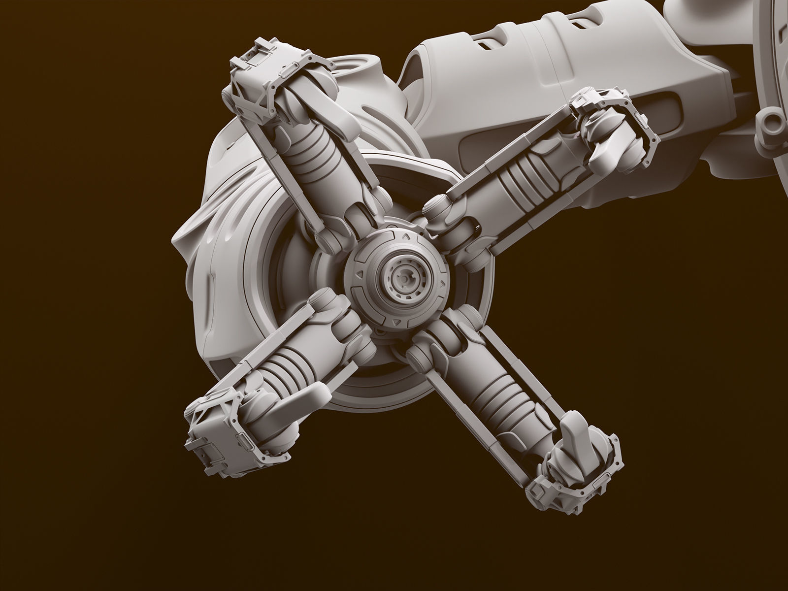 Sci-Fi Drone Advanced 3D model_11