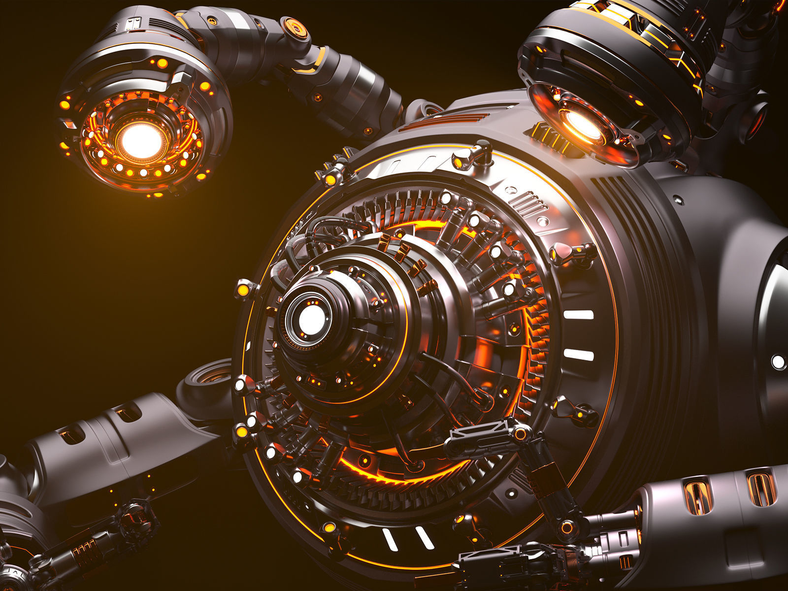 Sci-Fi Drone Advanced 3D model_2