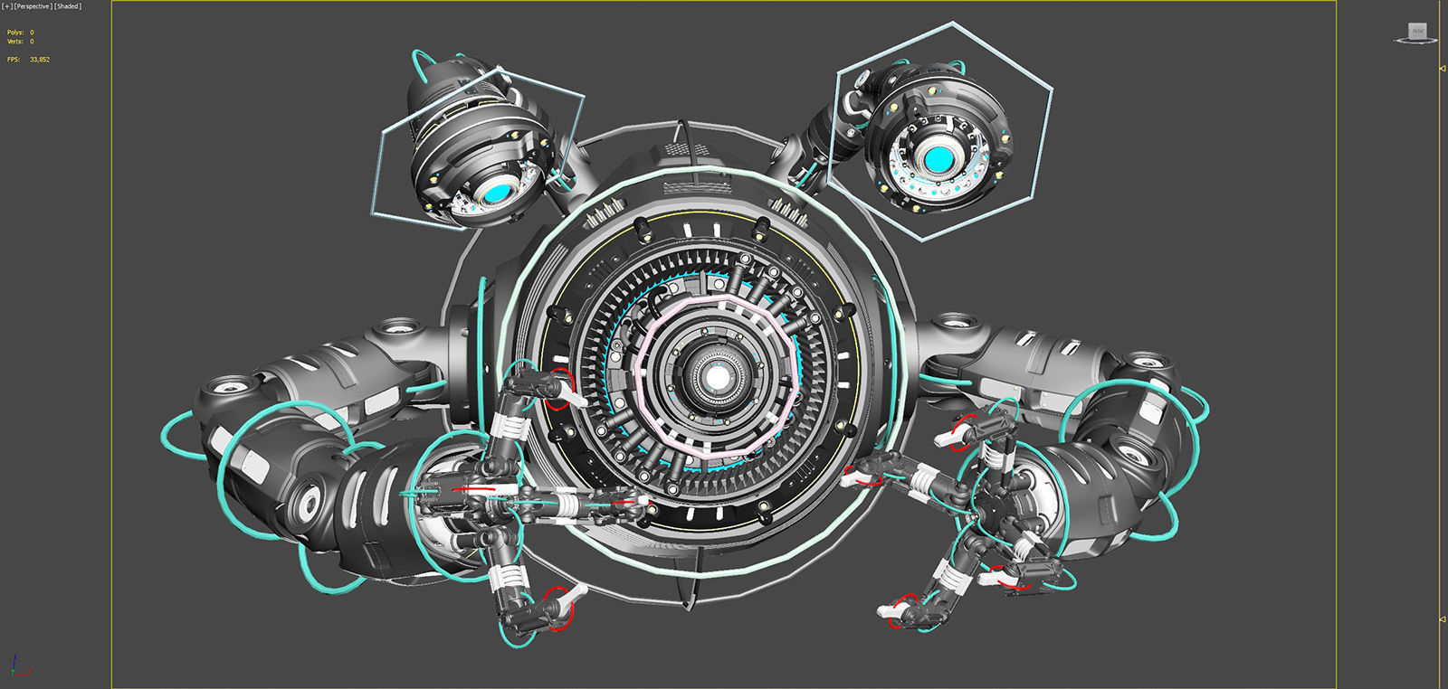 Sci-Fi Drone Advanced 3D model_21