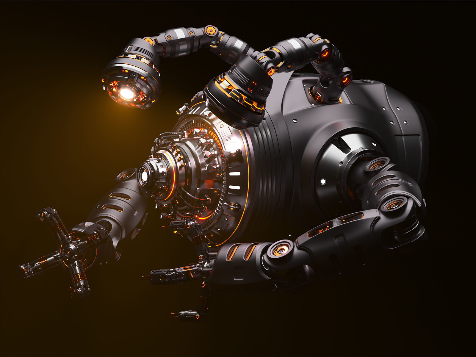 Sci-Fi Drone Advanced 3D model_6