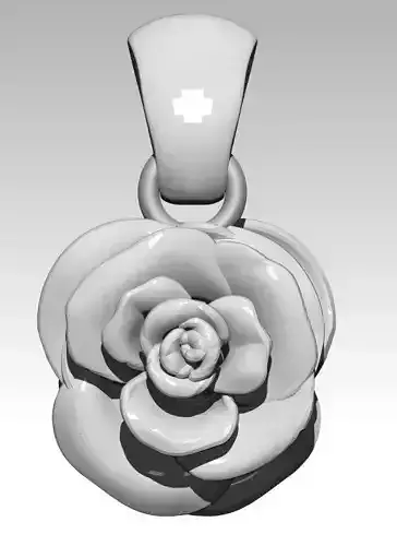 Rose pendant 3D print model