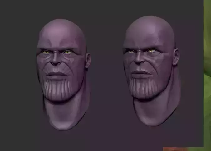 thanos head Low-poly 3D model