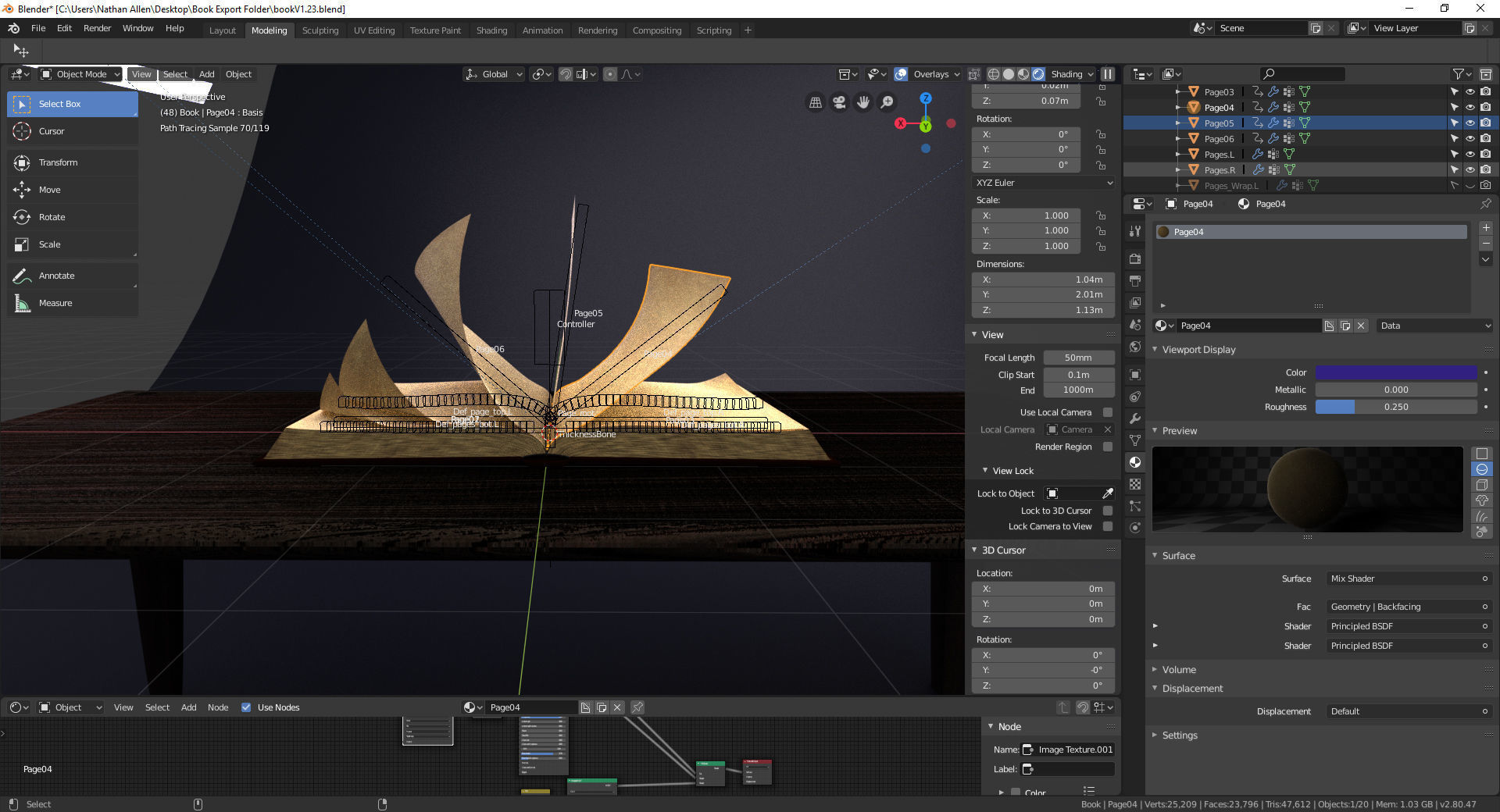 Rigged Animated Book 3D model_3