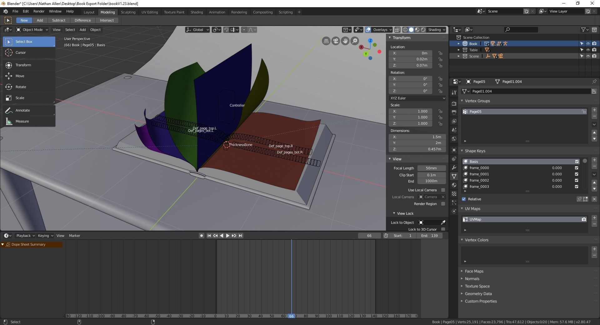 Rigged Animated Book 3D model_14