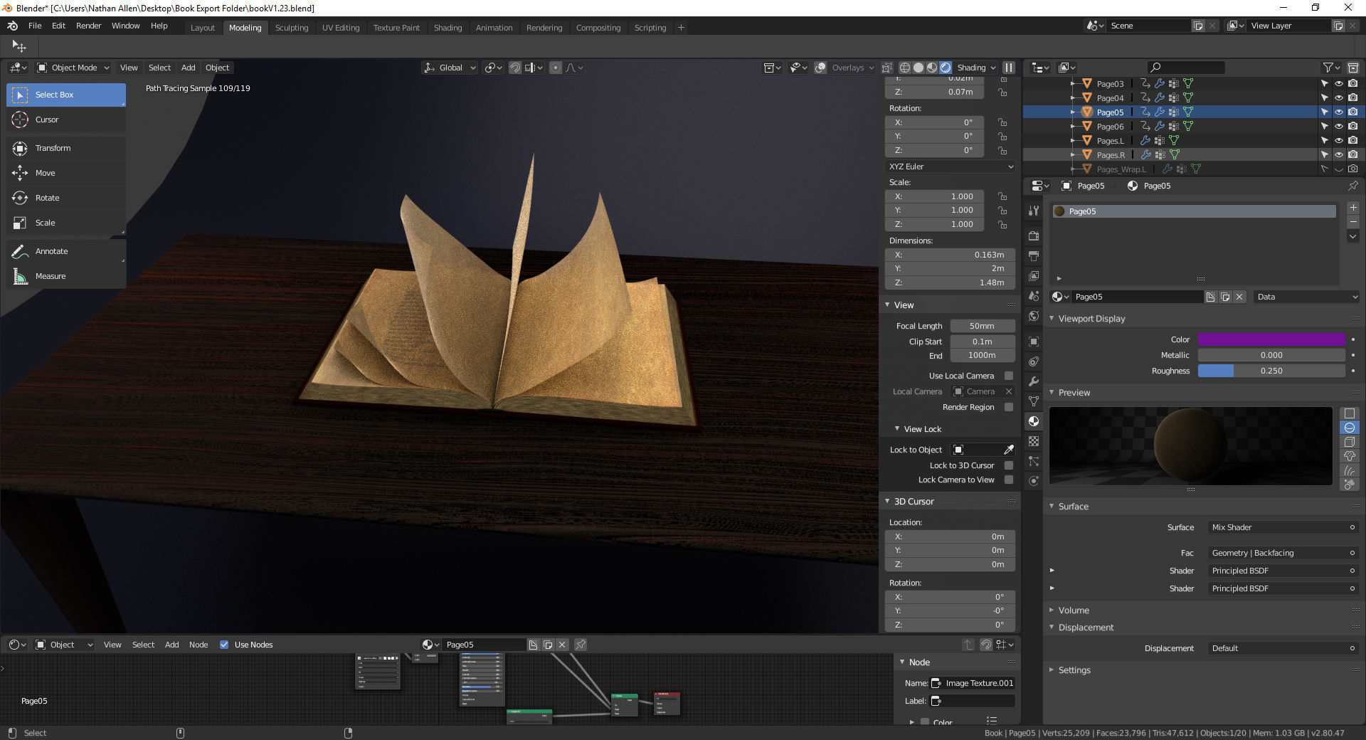 Rigged Animated Book 3D model_4