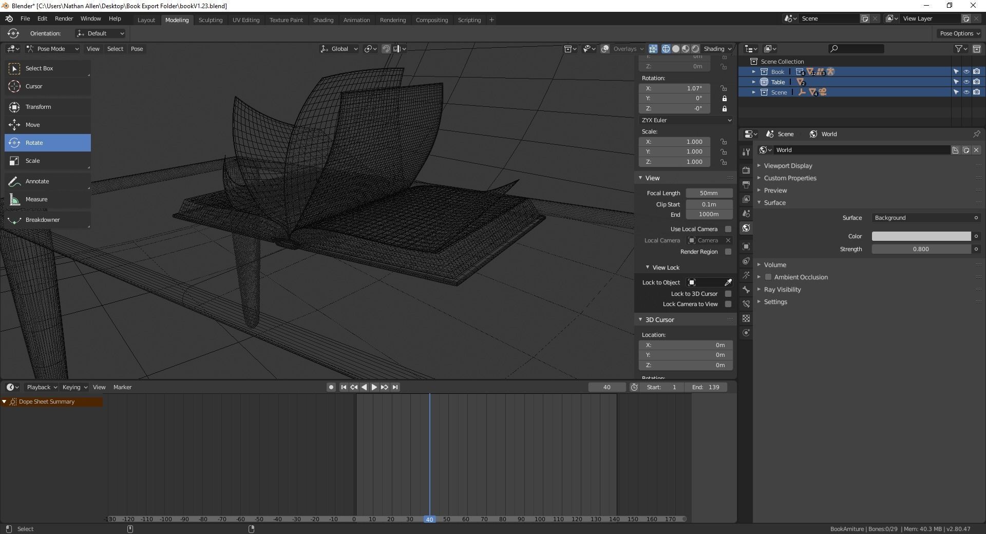 Rigged Animated Book 3D model_16