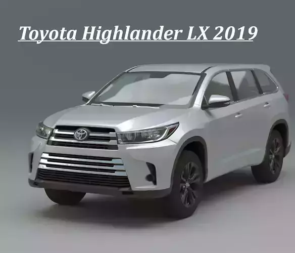 Toyota Highlander LX 2019 3D model