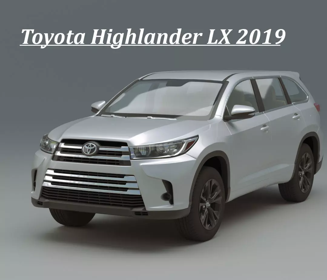 Toyota Highlander LX 2019 3D model_0
