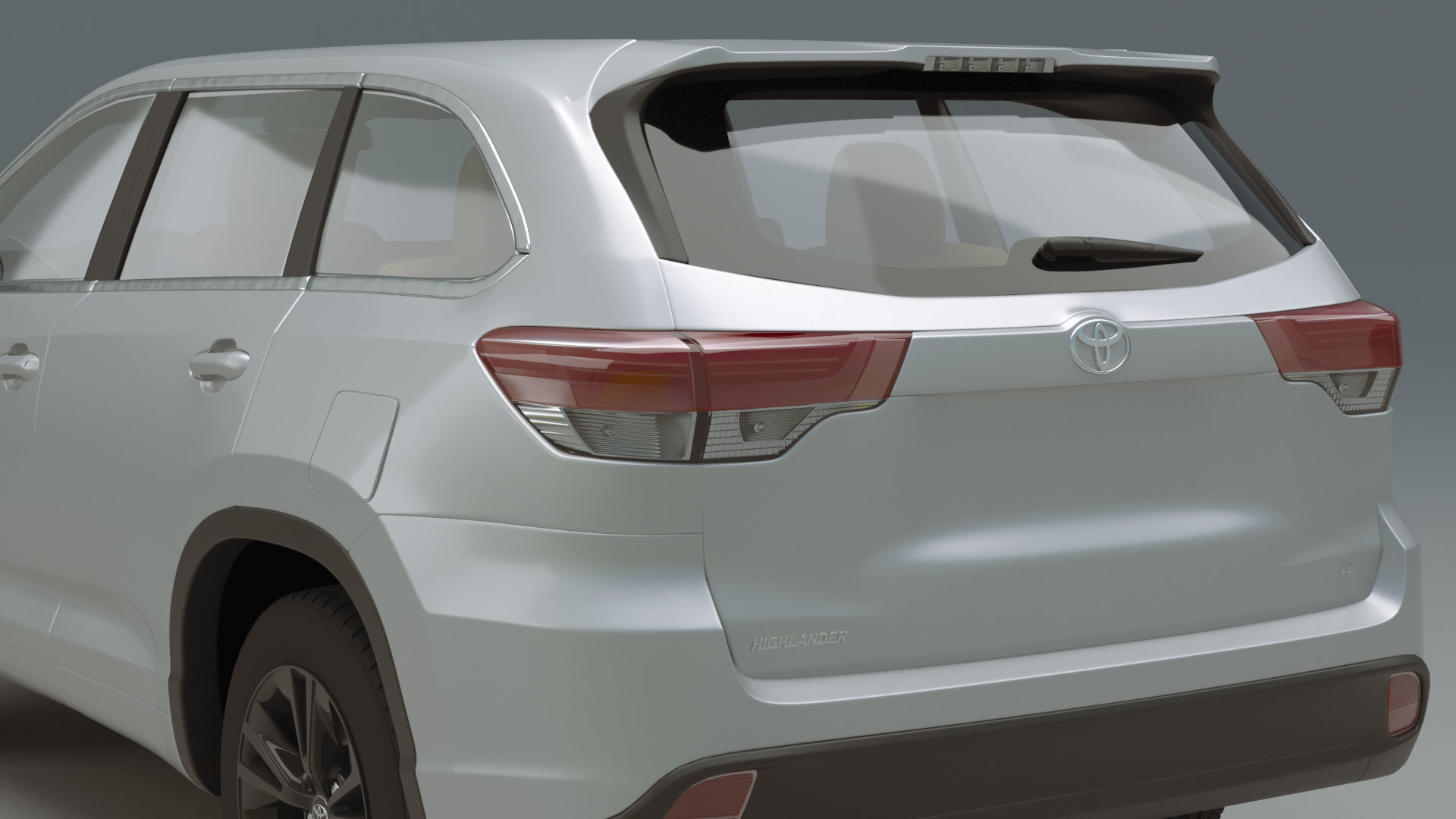 Toyota Highlander LX 2019 3D model_4