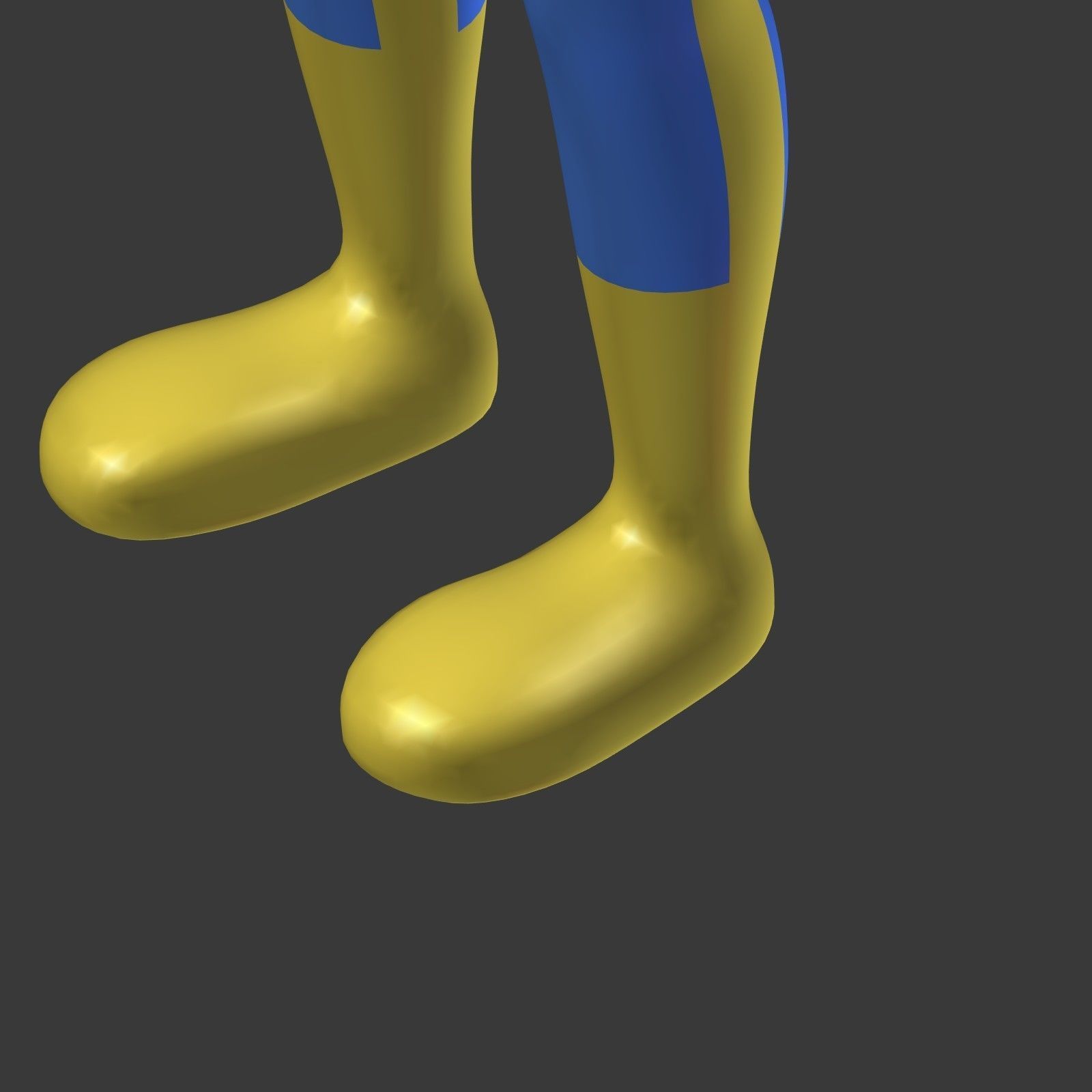 Cartoon Biker - Driver - Stickman Low-poly 3D model_18