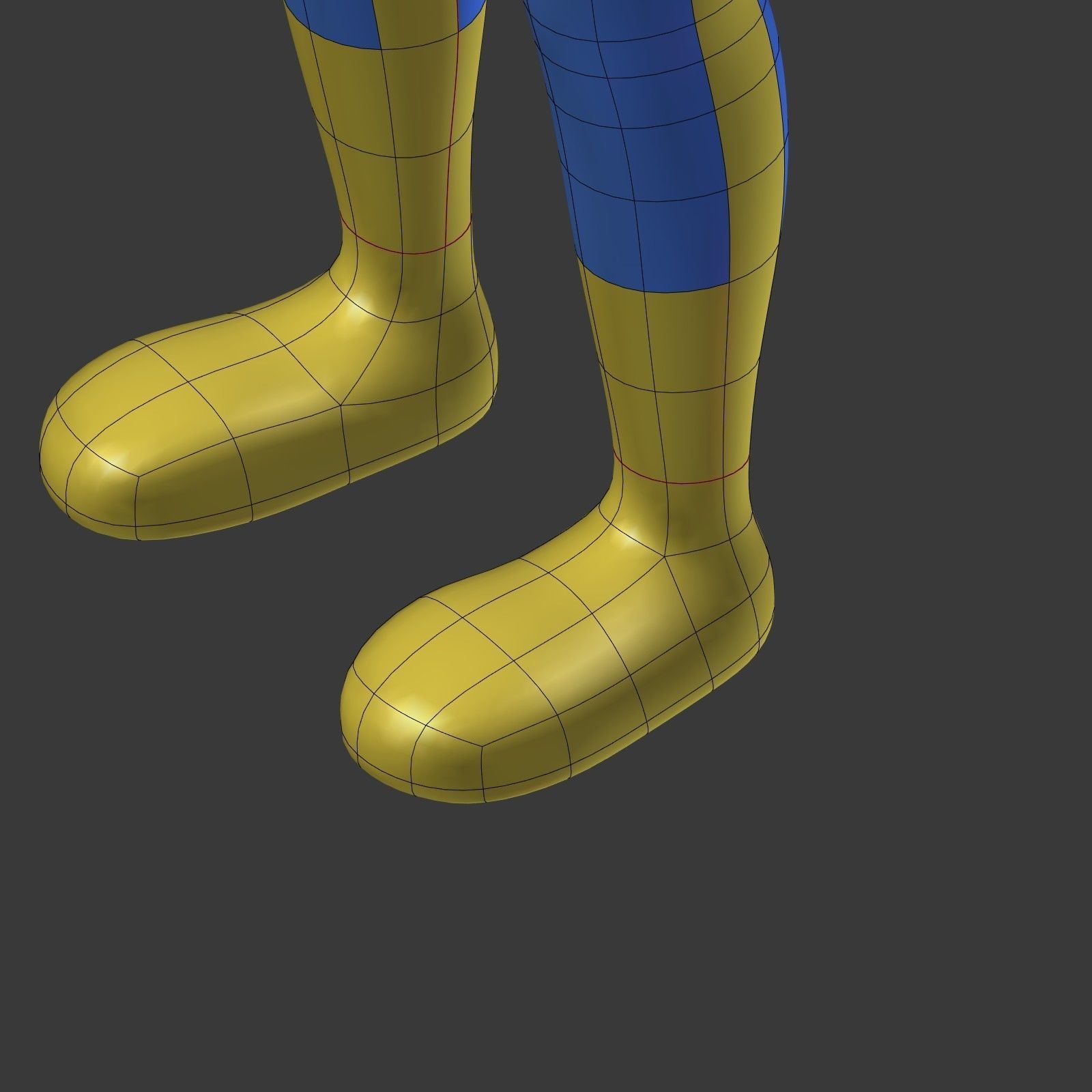 Cartoon Biker - Driver - Stickman Low-poly 3D model_19