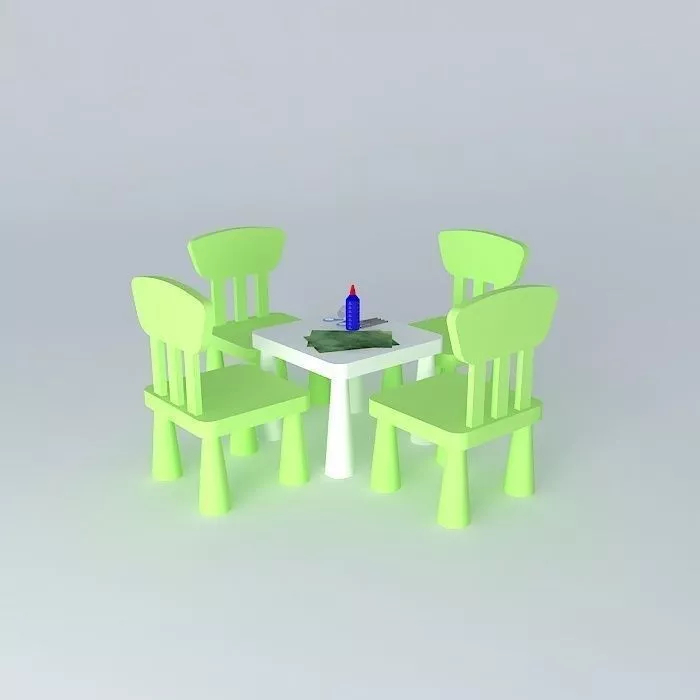 Crafts table Free 3D model