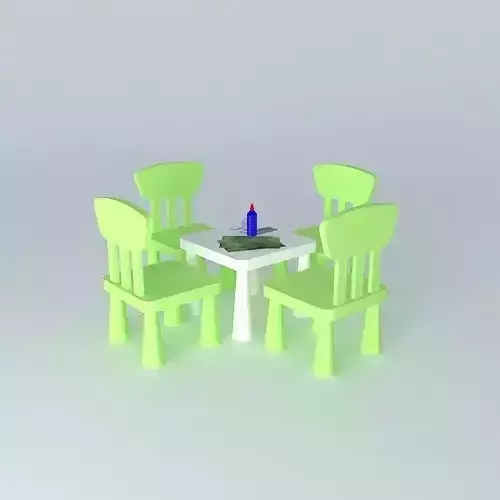 Crafts table Free 3D model