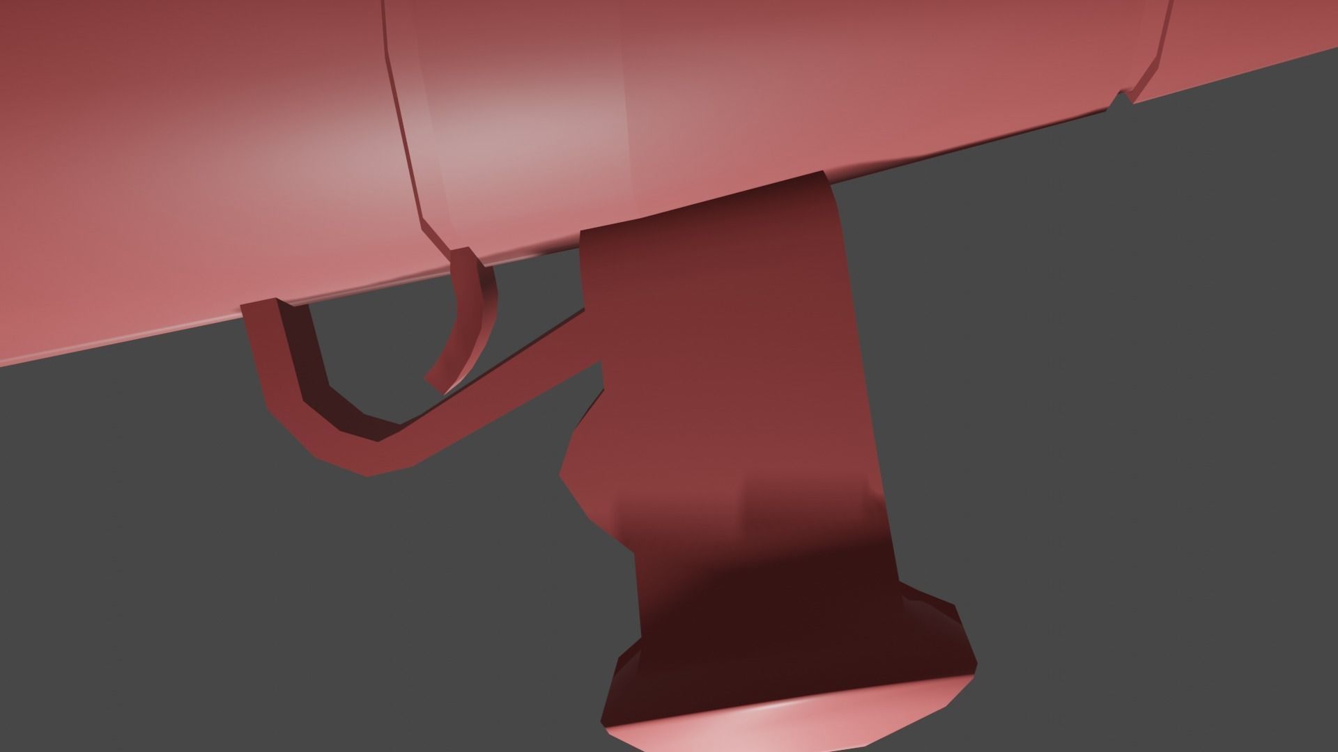 vector alien gun low poly Low-poly 3D model_6