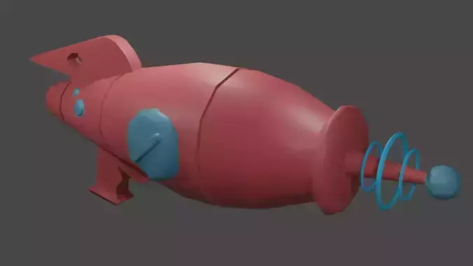 vector alien gun low poly Low-poly 3D model