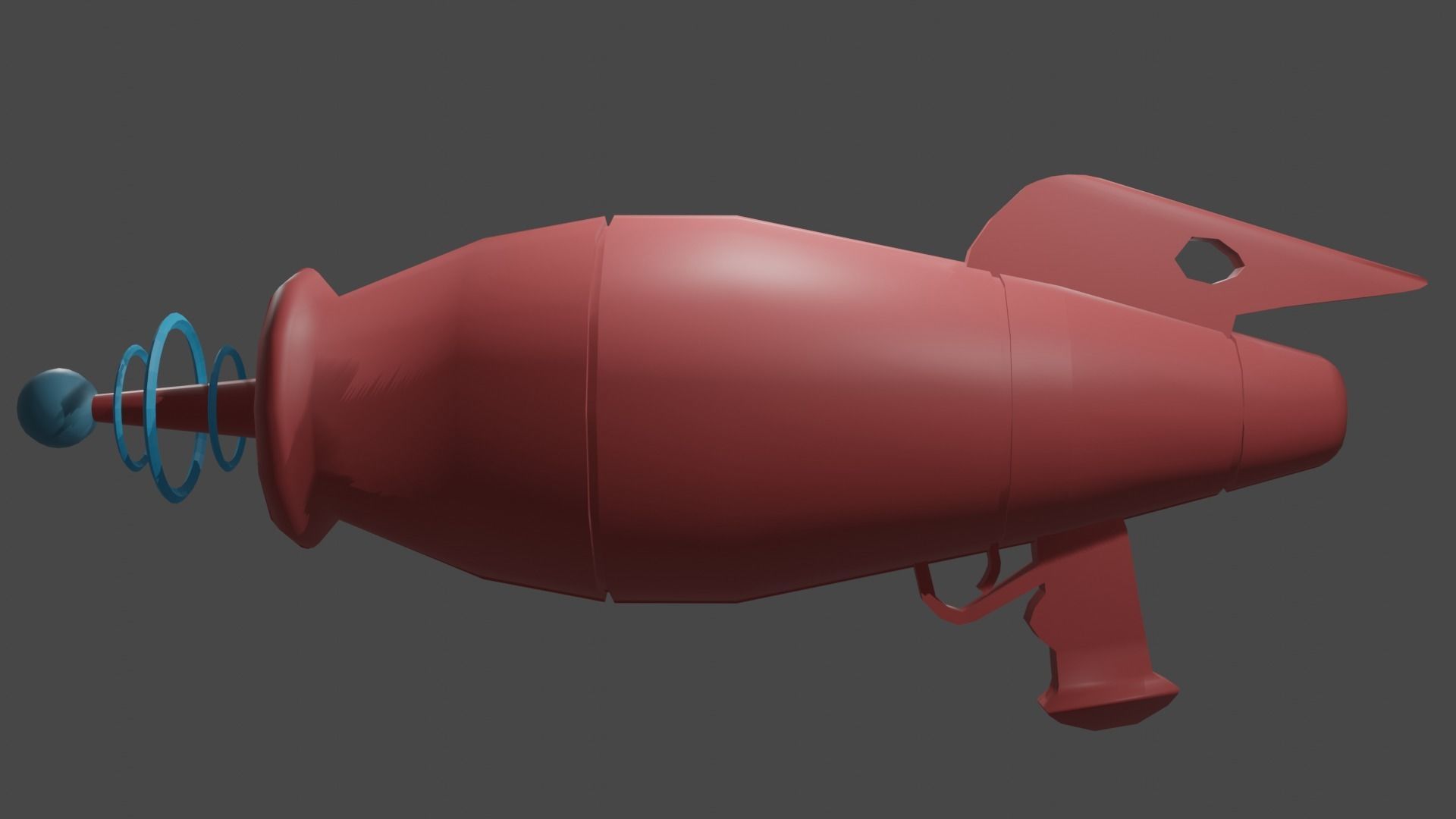 vector alien gun low poly Low-poly 3D model_1