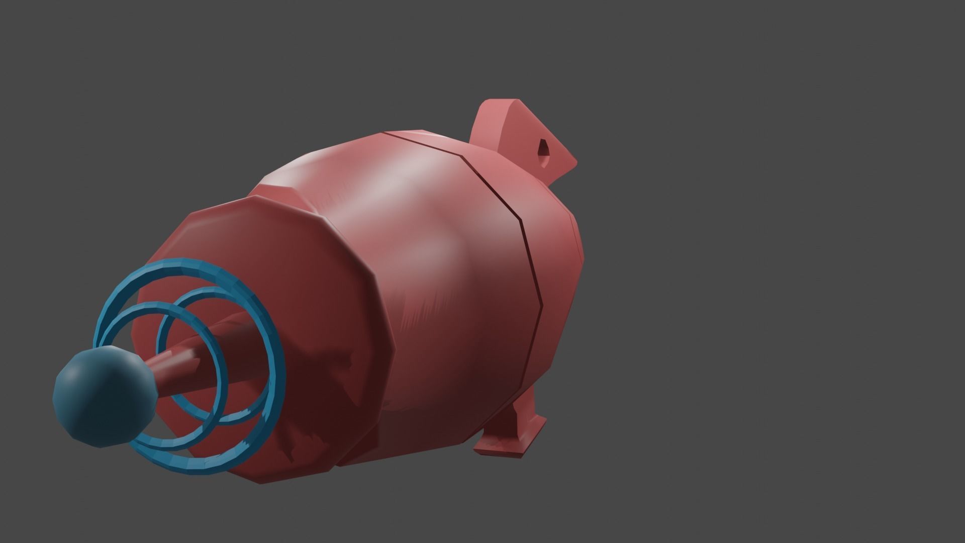 vector alien gun low poly Low-poly 3D model_16