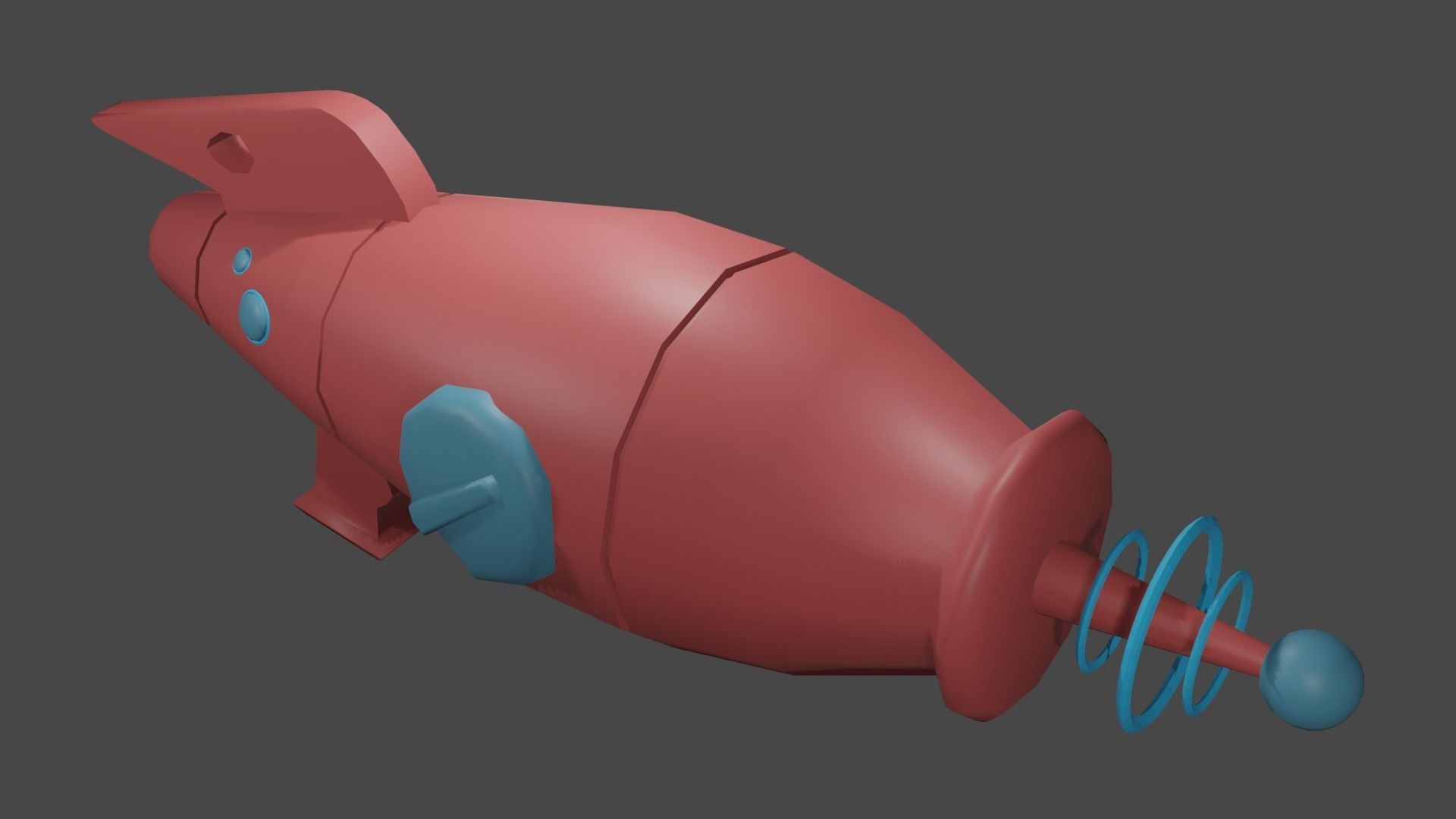 vector alien gun low poly Low-poly 3D model_14