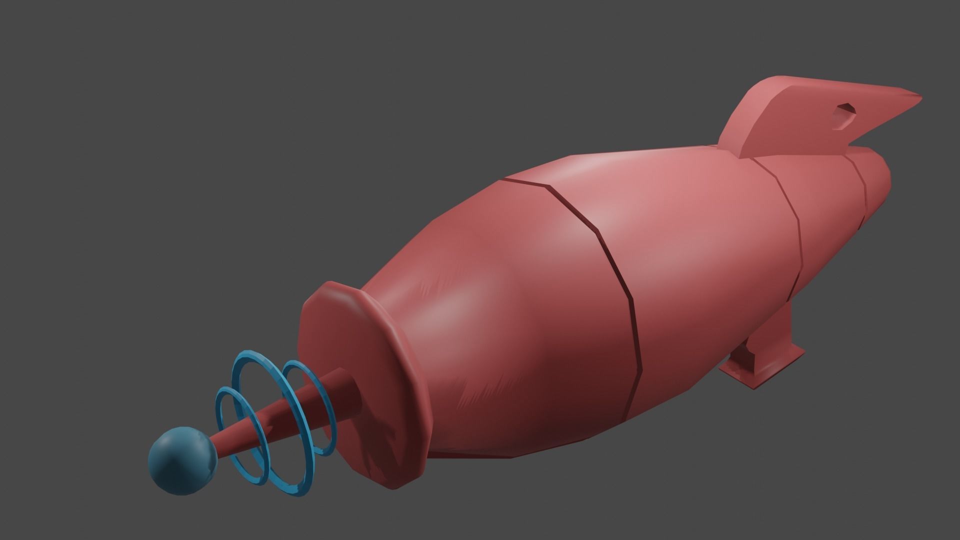 vector alien gun low poly Low-poly 3D model_15