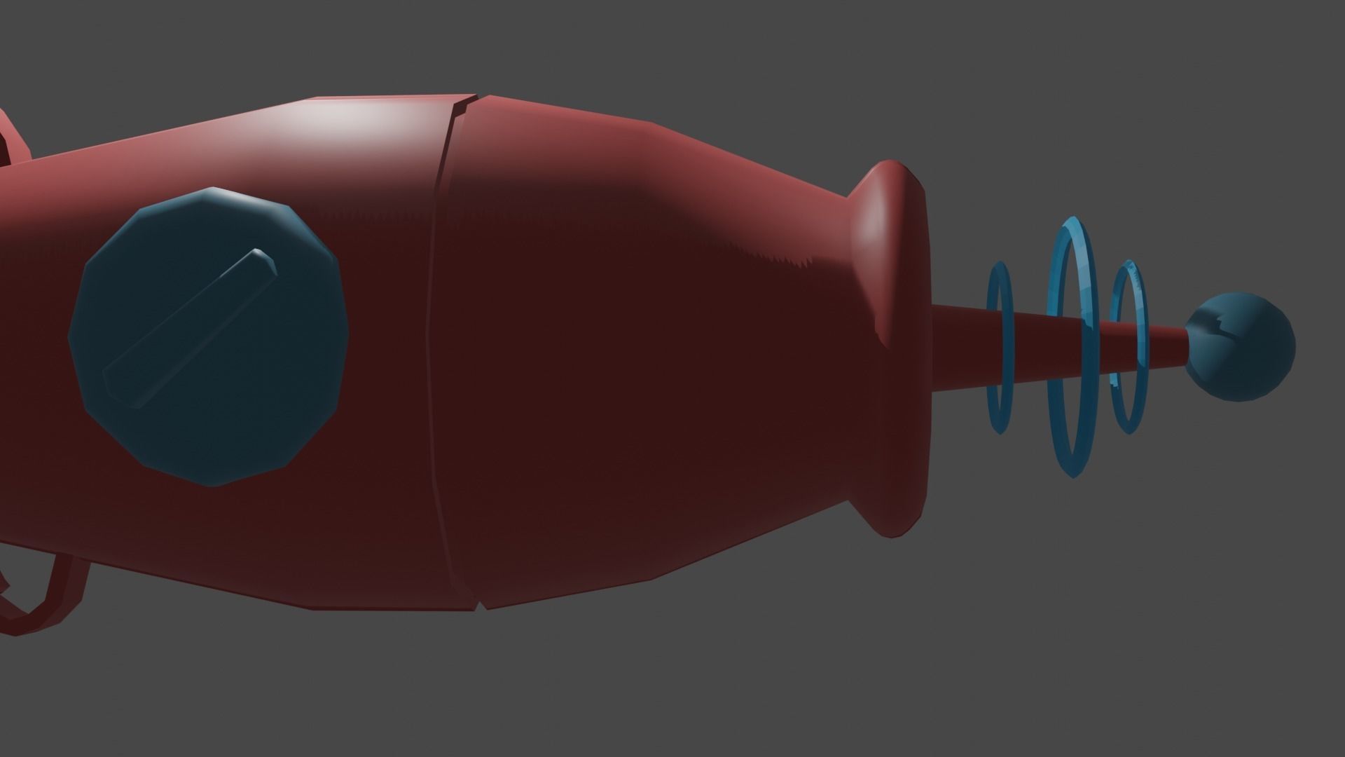 vector alien gun low poly Low-poly 3D model_5