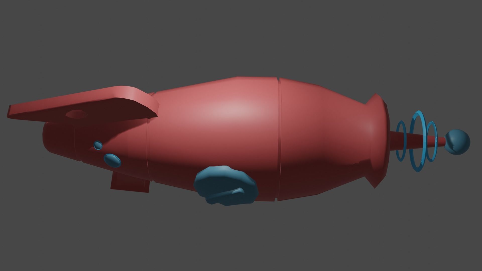 vector alien gun low poly Low-poly 3D model_2