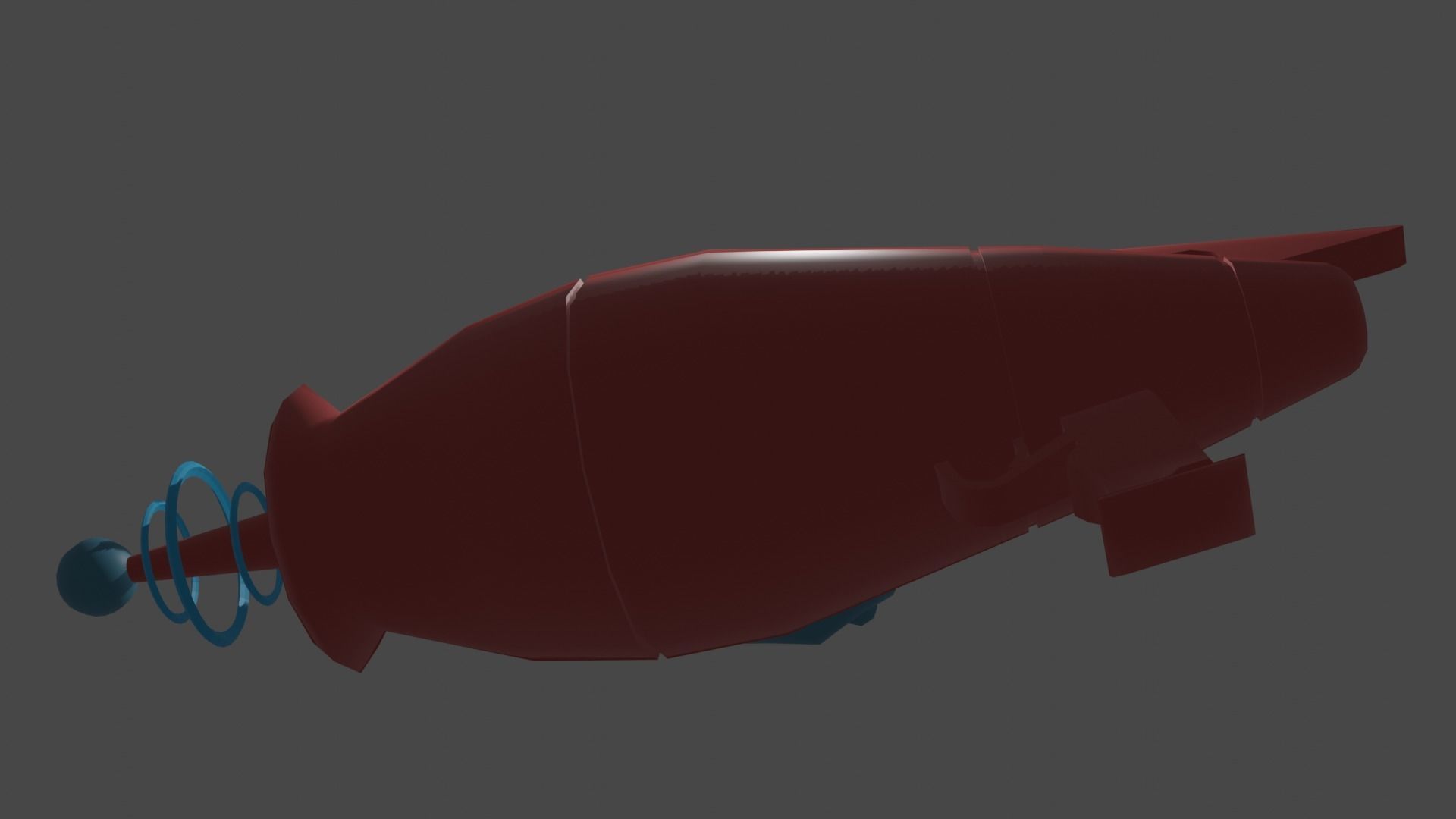 vector alien gun low poly Low-poly 3D model_3