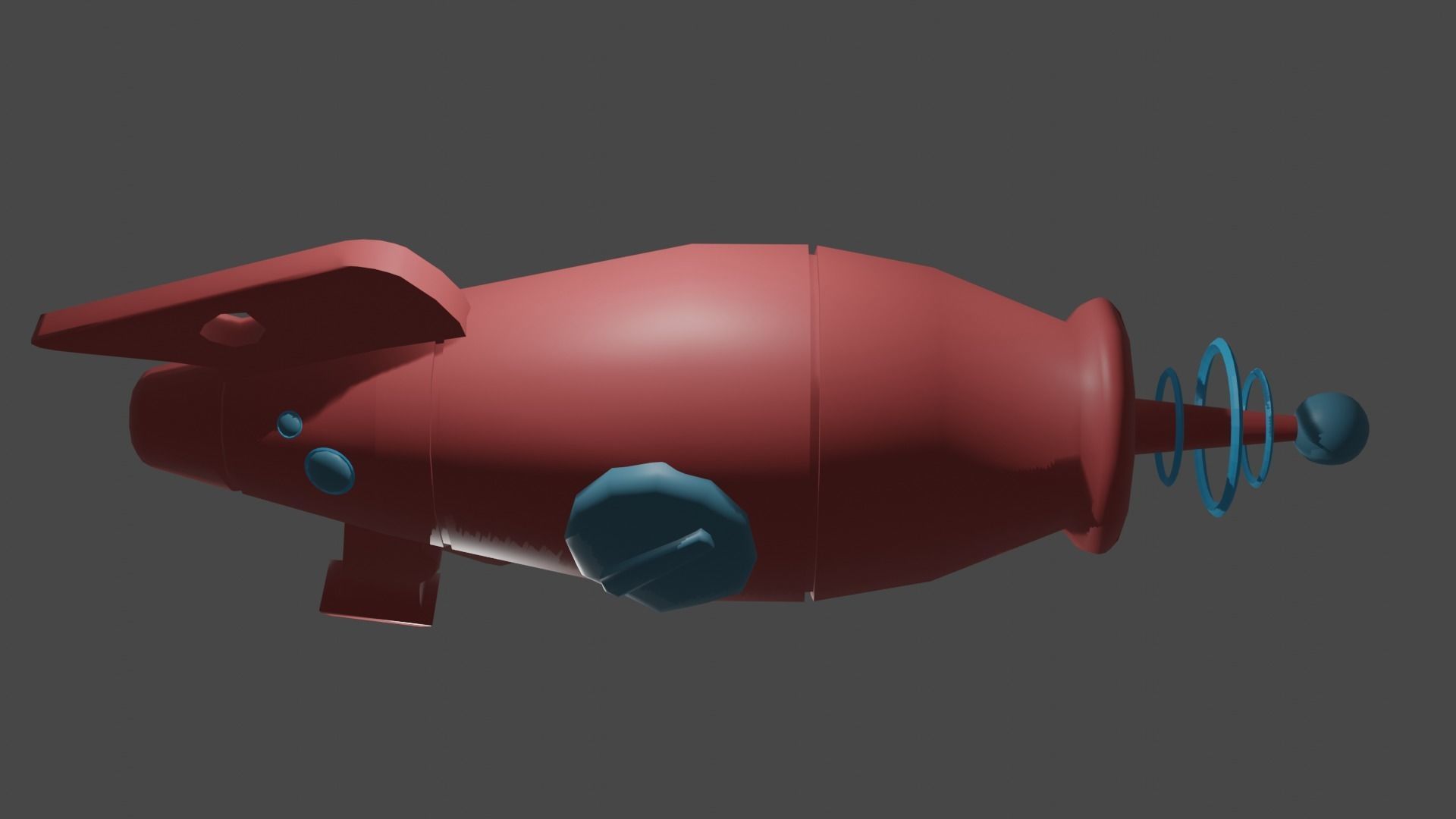 vector alien gun low poly Low-poly 3D model_11