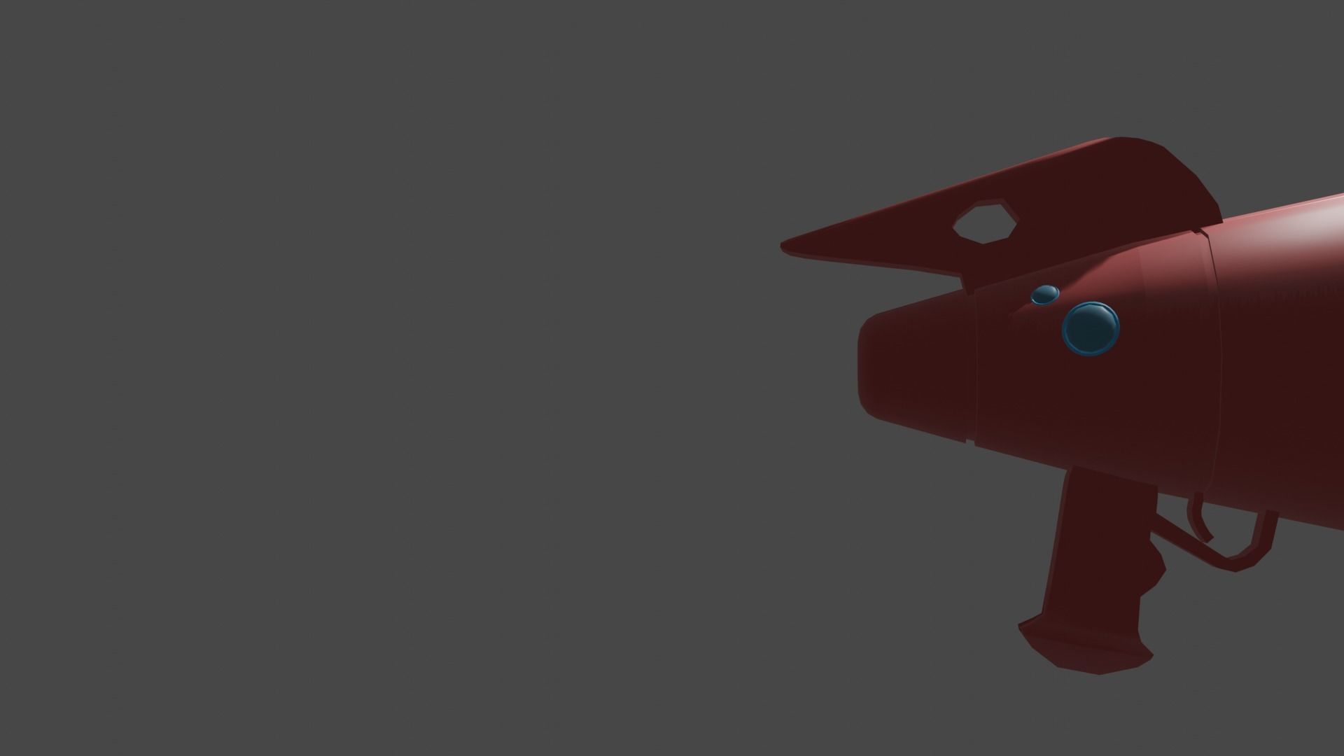 vector alien gun low poly Low-poly 3D model_4