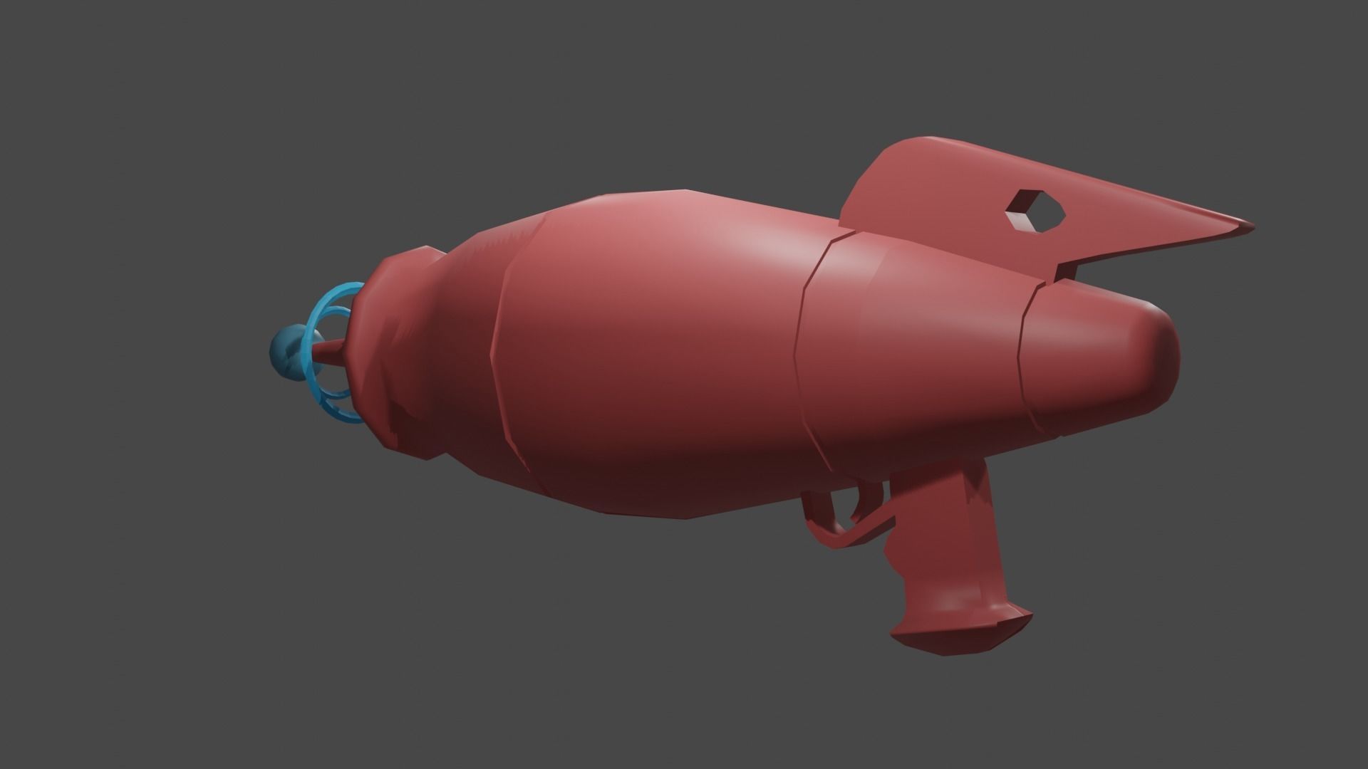 vector alien gun low poly Low-poly 3D model_19