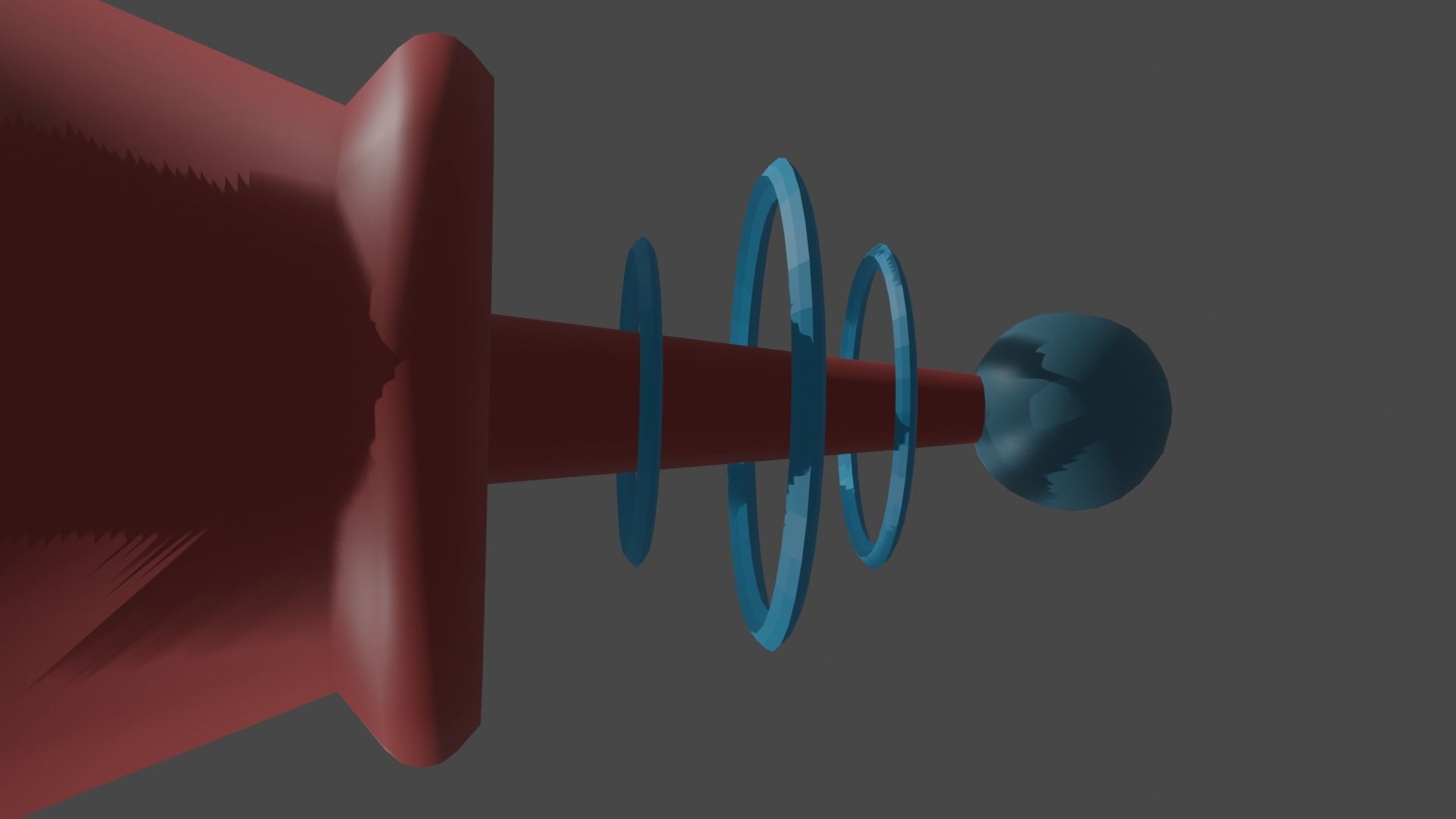 vector alien gun low poly Low-poly 3D model_9