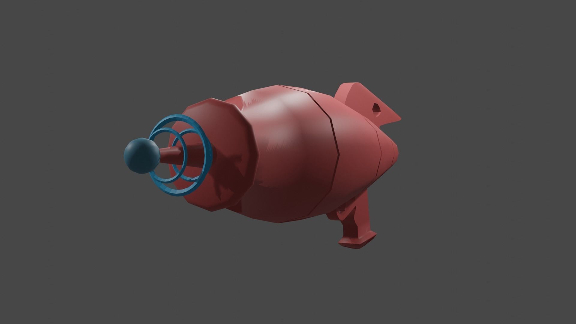 vector alien gun low poly Low-poly 3D model_10