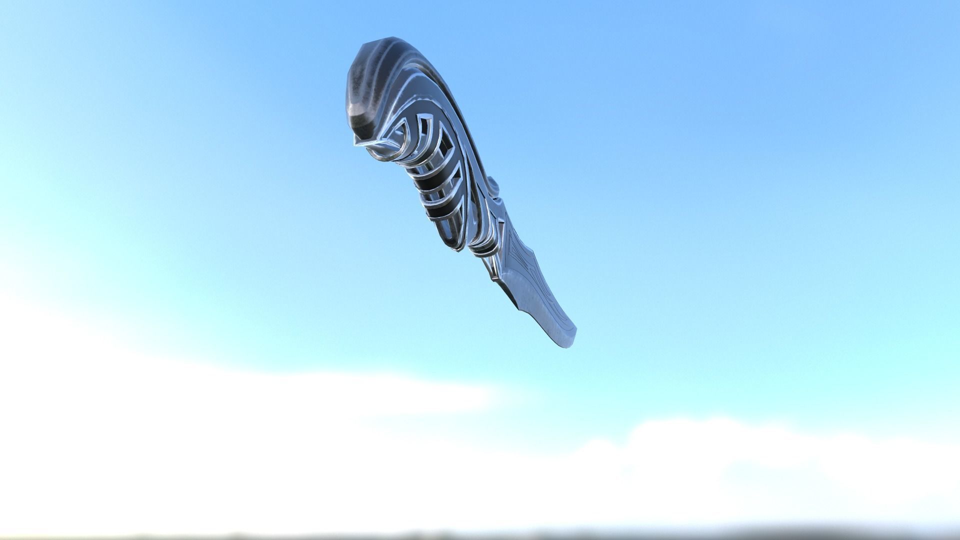 Carved Combat Knife Low-poly 3D model_14