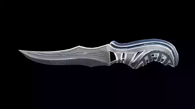 Carved Combat Knife Low-poly 3D model
