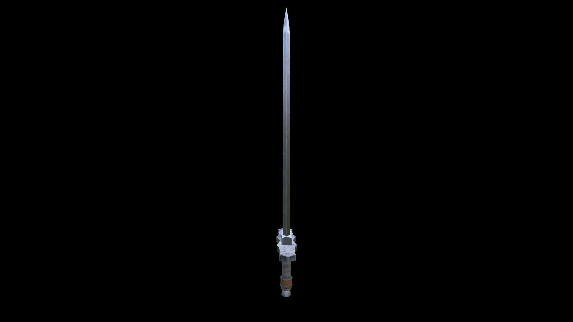 Low-poly Sword Low-poly 3D model_7