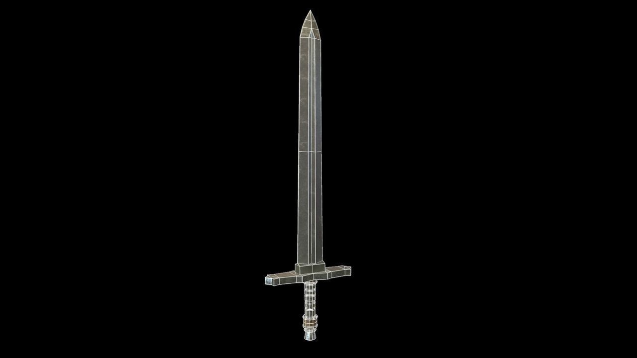 Low-poly Sword Low-poly 3D model_4