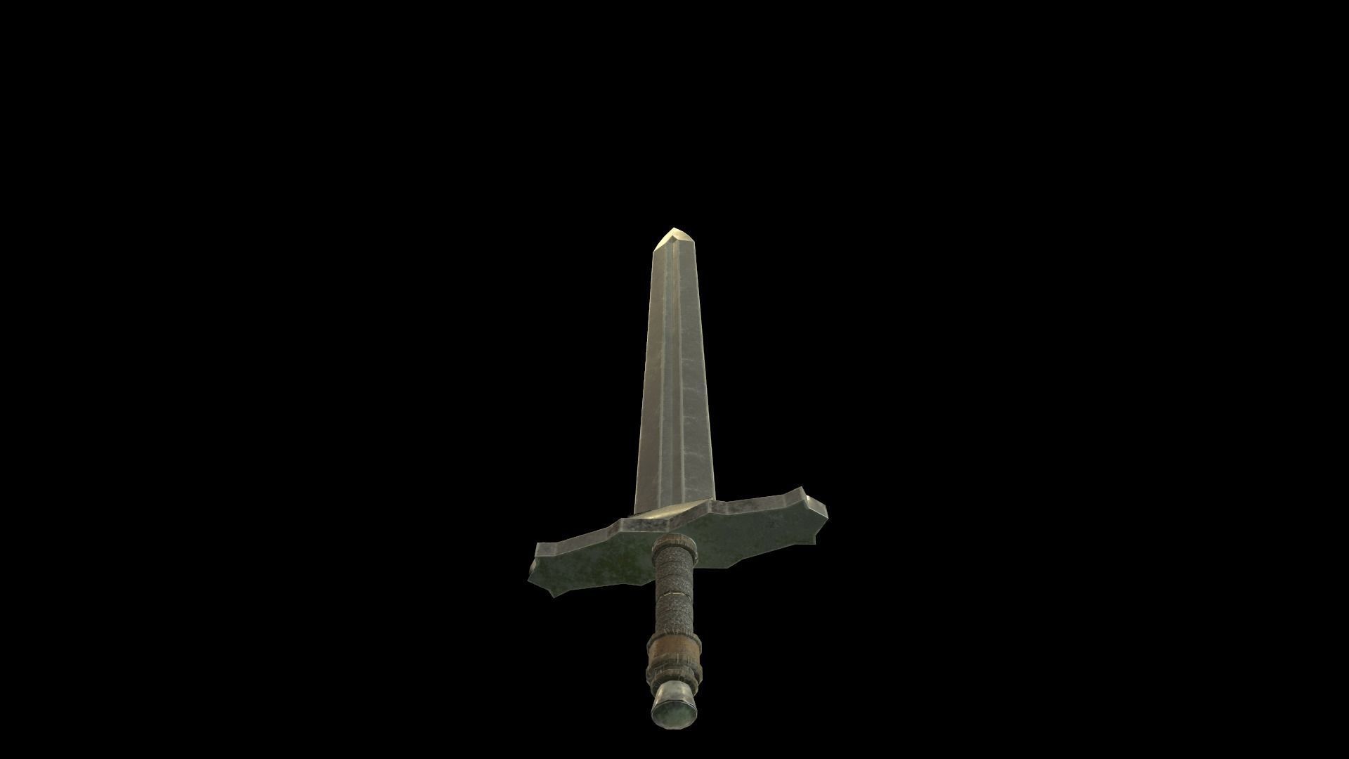 Low-poly Sword Low-poly 3D model_5