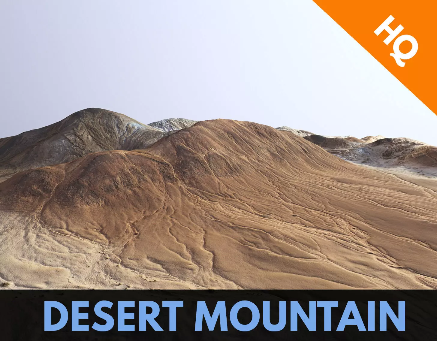 Desert Mountains Africa Landscape Dunes PBR Low Poly 01 Low-poly 3D model