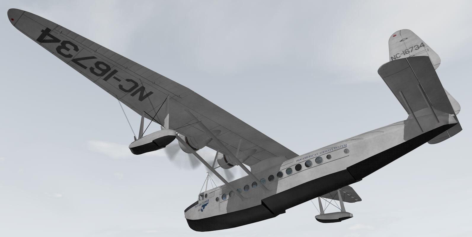 Sikorsky S-42 Pan Am Clipper 3D model_11