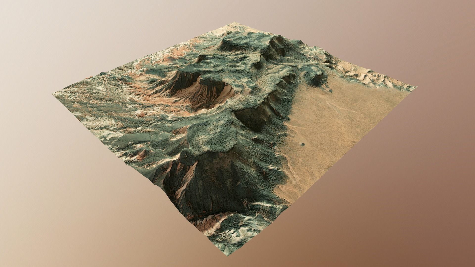 Mountains Terrain Surface Landscape Environment  PBR 13 Low-poly 3D model_22