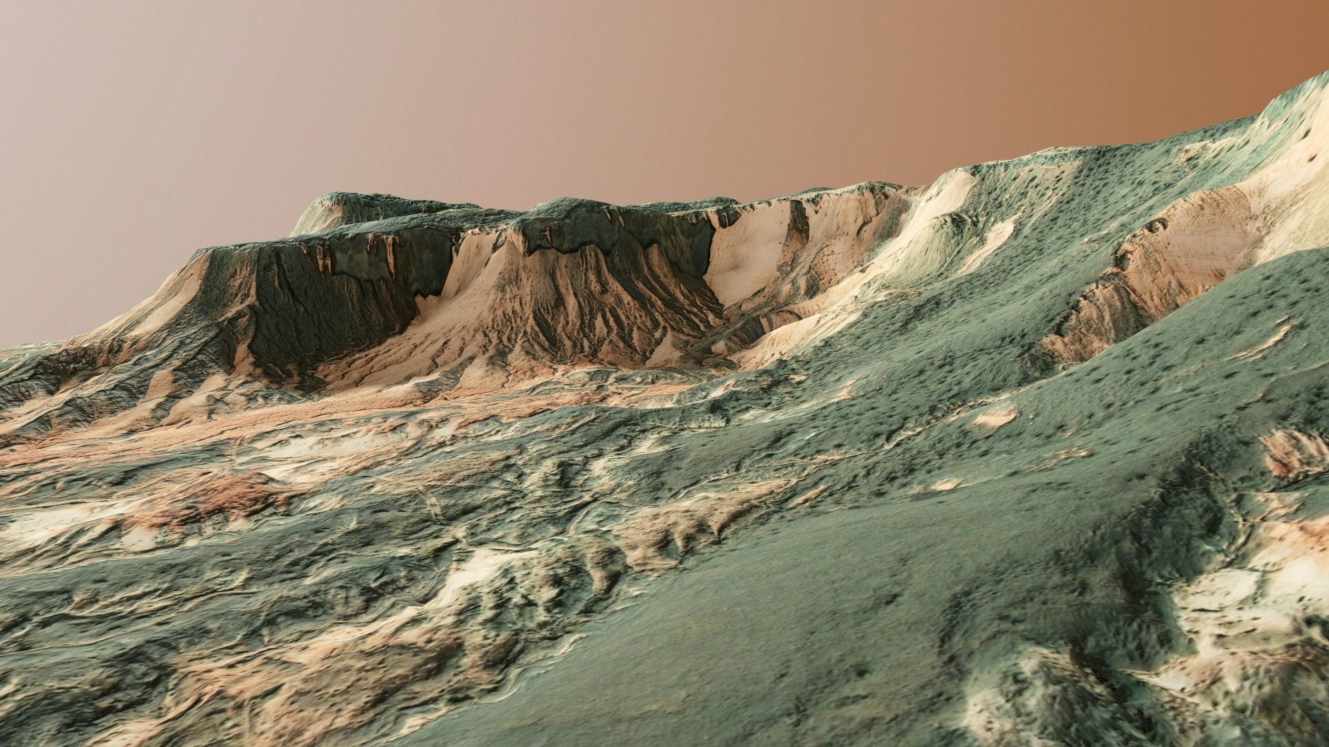 Mountains Terrain Surface Landscape Environment  PBR 13 Low-poly 3D model_8