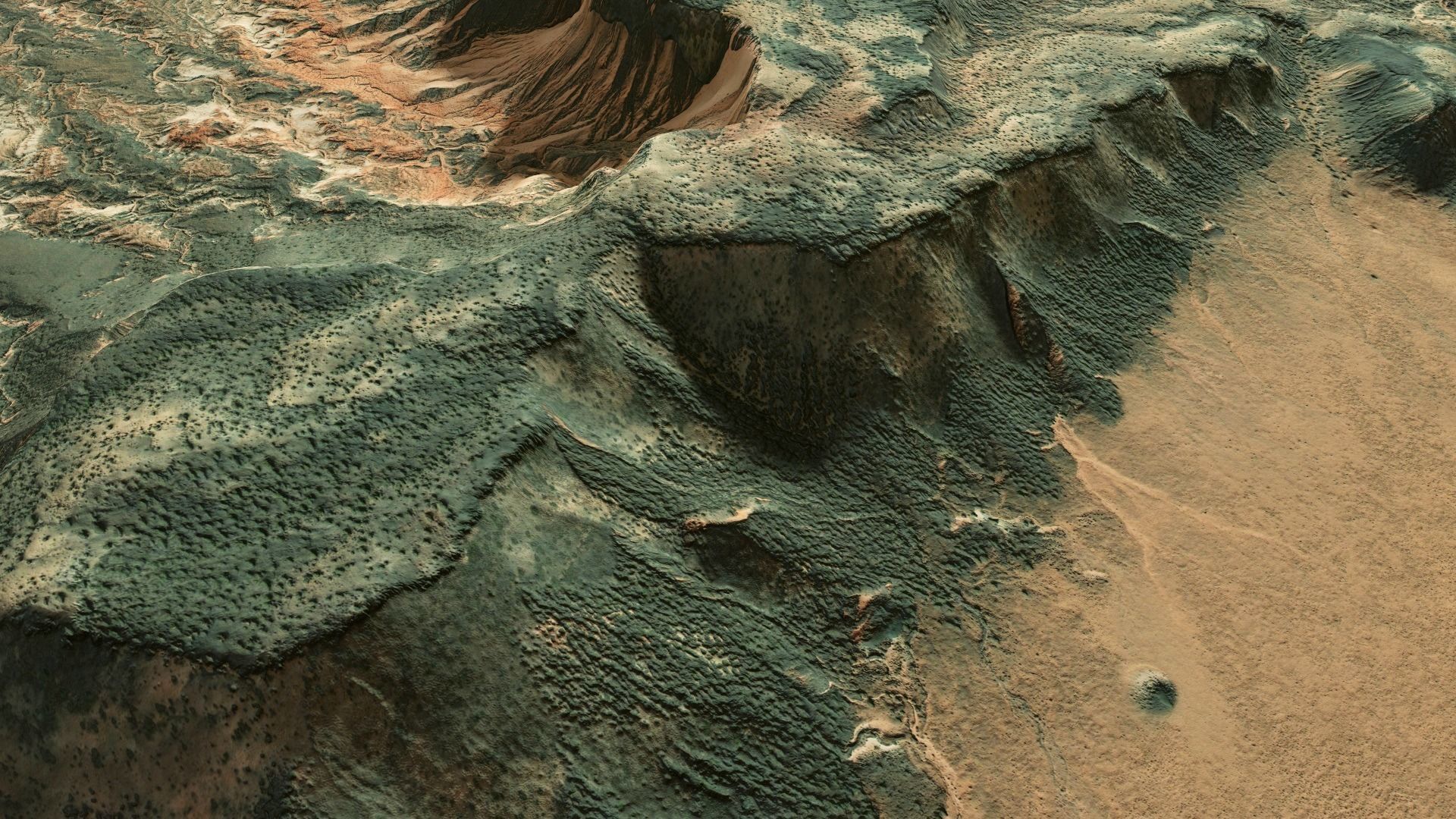 Mountains Terrain Surface Landscape Environment  PBR 13 Low-poly 3D model_7