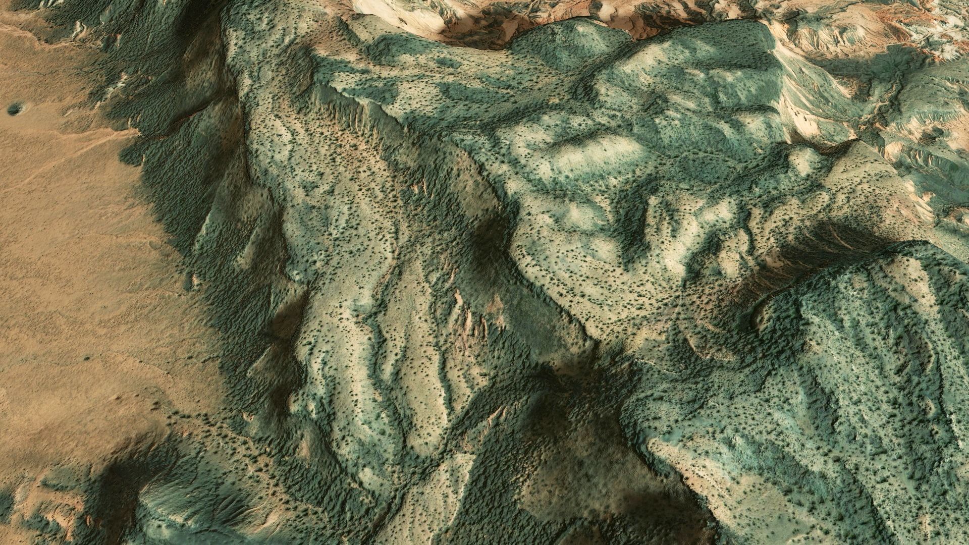 Mountains Terrain Surface Landscape Environment  PBR 13 Low-poly 3D model_5