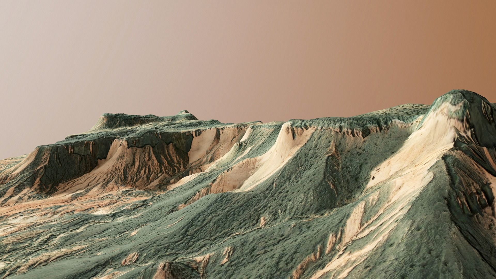 Mountains Terrain Surface Landscape Environment  PBR 13 Low-poly 3D model_1