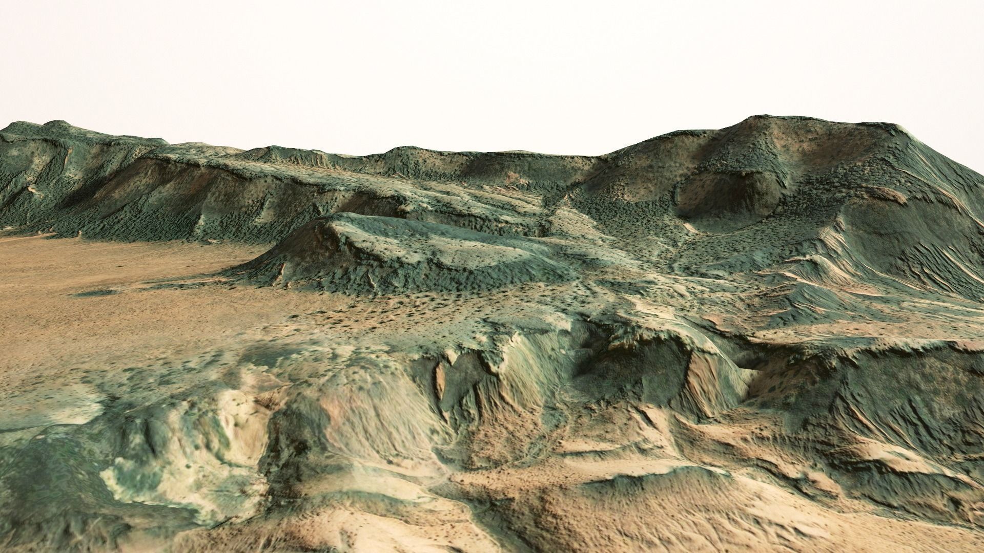 Mountains Terrain Surface Landscape Environment  PBR 13 Low-poly 3D model_6