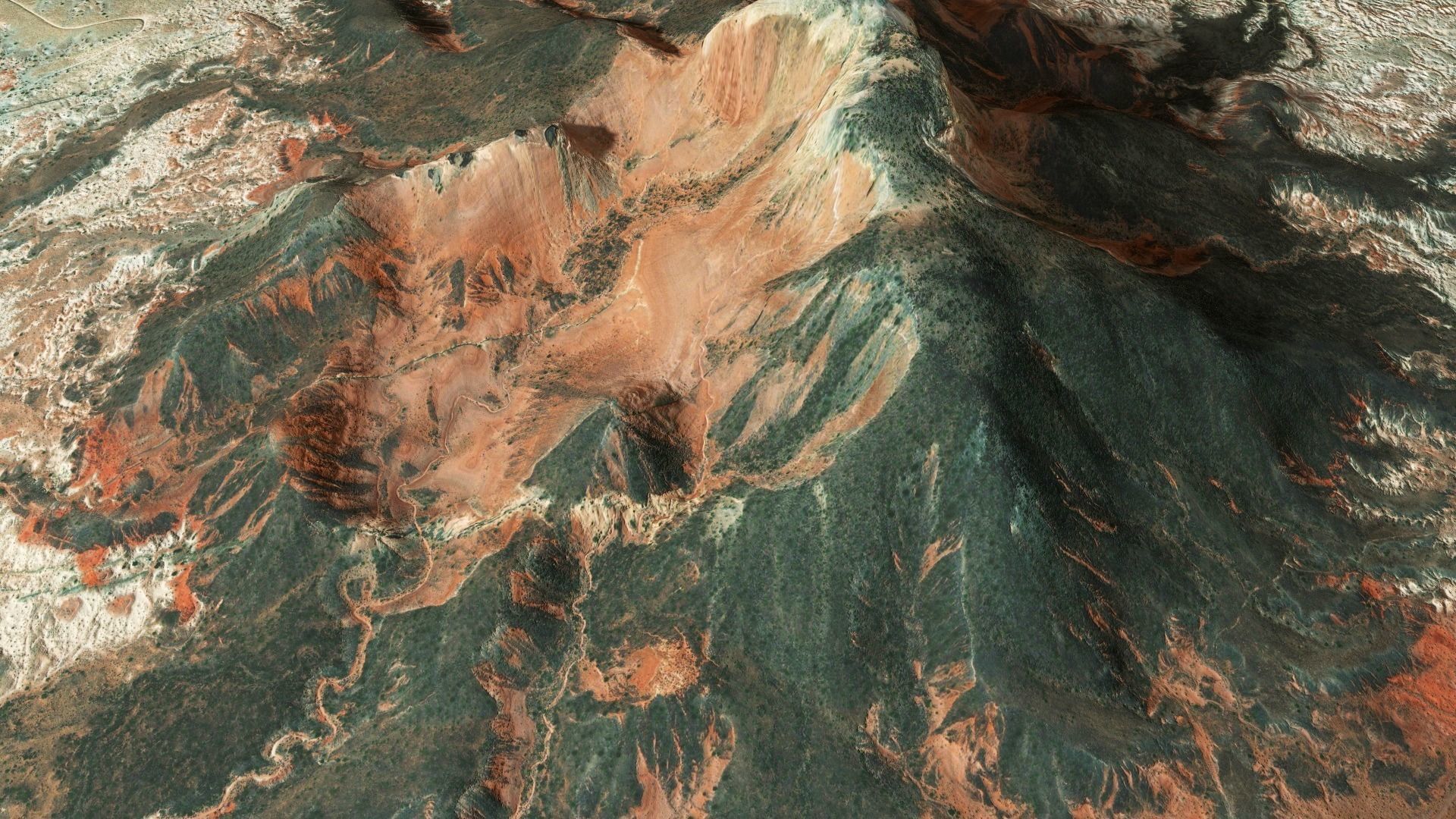 Mountains Surface Terrain Landscape Environment PBR 14 Low-poly 3D model_5